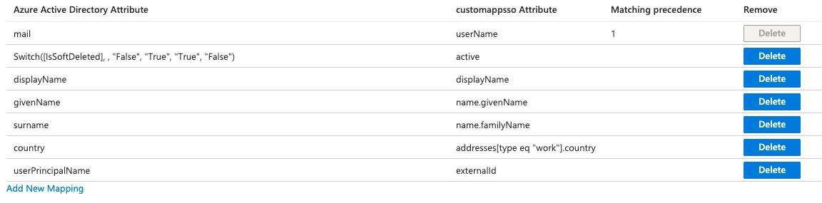 Azure AD SCIM with Zeeg - Attribute Mappings